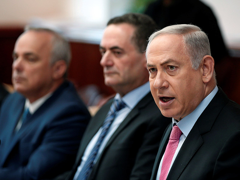 Premierminister Netanyahu im Kabinett (Archiv)